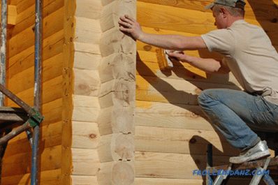 Um ein Holzhaus draußen besser zu streichen