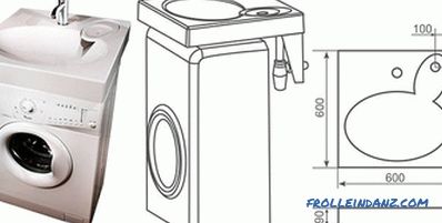 Sink über Waschmaschine - wie zu wählen und zu installieren
