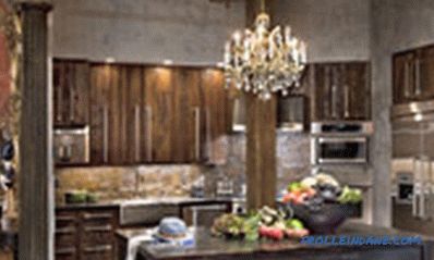 Kronleuchter für die Küche - Fotos von Lampen im Inneren verschiedener Stile