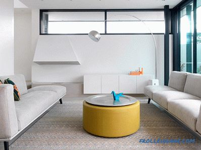 Das Interieur des Wohnzimmers im Stil des Minimalismus - die Regeln und 70 Ideen zur Inspiration