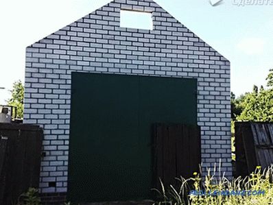 Garage von Schaumstoffblöcken mit eigenen Händen (+ Zeichnungen)