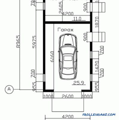 Garage von Schaumstoffblöcken mit eigenen Händen (+ Zeichnungen)