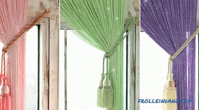 Baumwollvorhänge im Innenraum - Sorten, Auswahlregeln, Dekorationsmethoden, Foto