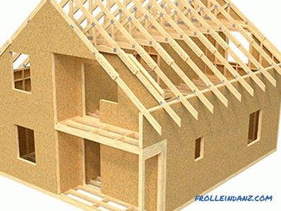 Haus aus Holz oder Rahmen