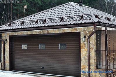 Das Dach der Garage mit eigenen Händen - wie man odnoskatnuyu, Giebel macht