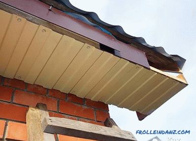 Ablegen von Überhängen des Daches - Anweisungen zum Ablegen von Überhängen
