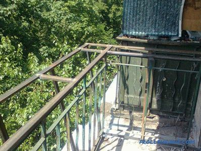 Vorbereitung eines Balkons für die Verglasung - Vorverglasung eines Balkons