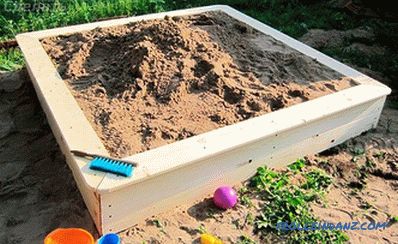 Wie man einen Sandkasten für Kinder mit eigenen Händen macht: Fotos, Diagramme, Zeichnungen