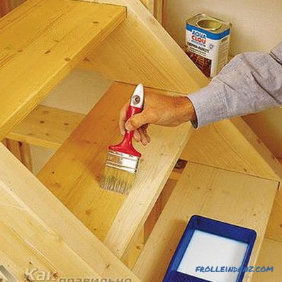 Wie man eine Holztreppe mit eigenen Händen macht