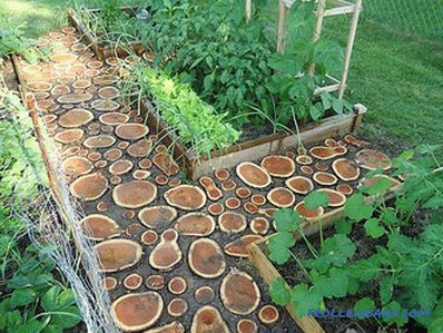 Gartenwege aus Holz mit eigenen Händen