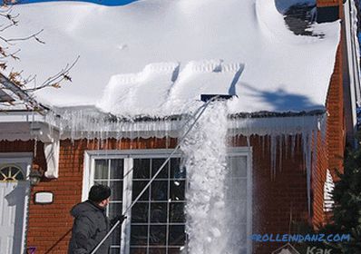So entfernen Sie den Schnee mit eigenen Händen vom Dach