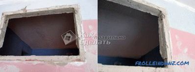 Wie man das Fenster zwischen dem Badezimmer und der Küche in Chruschtschow abdichtet